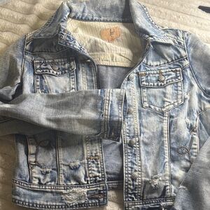 Lost Light Blue Distressed Jean Jacket